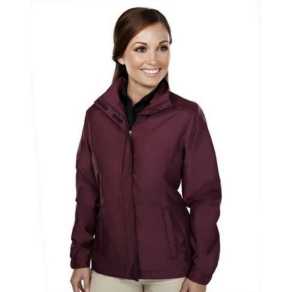 Tri-Mountain 6860 Women’s Jacket M Eggplant Full Zip Hiking Outdoor Travel Coat